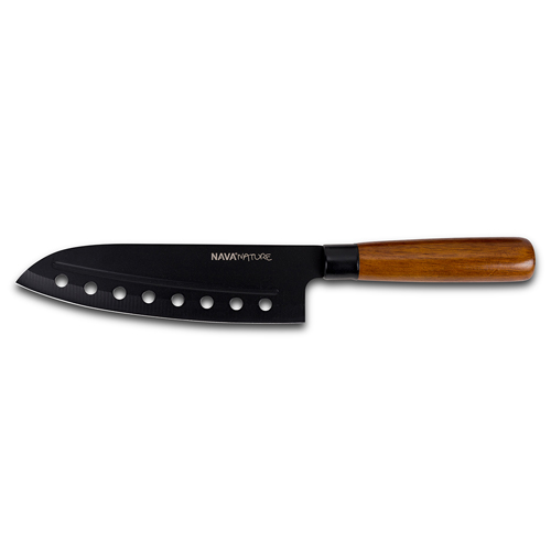 Ατσάλινο μαχαίρι Santoku "Nature" με ξύλινη λαβή και αντικολλητική επίστρωση 29.5cm